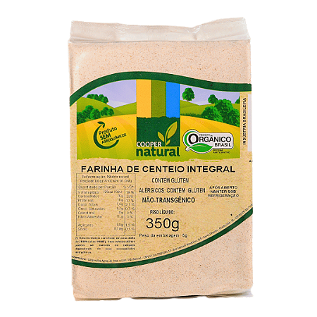 Farinha De Centeio Integral Orgânico À Vácuo Coopernatural 350 g