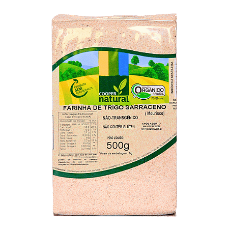 Farinha De Trigo Sarraceno (Mourisco) Orgânico À Vácuo Coopernatural 500 g