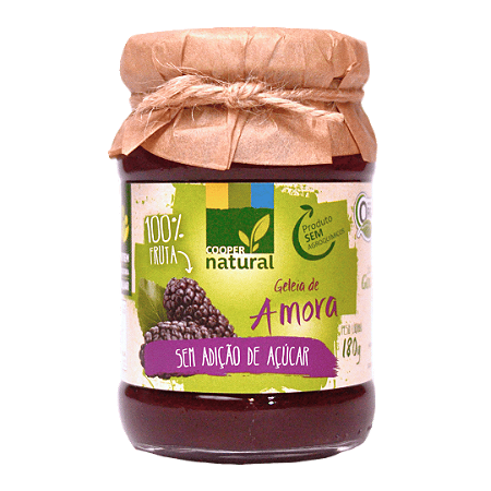 Geleia De Amora Sem Adição De Açúcar Orgânica Coopernatural 180 g