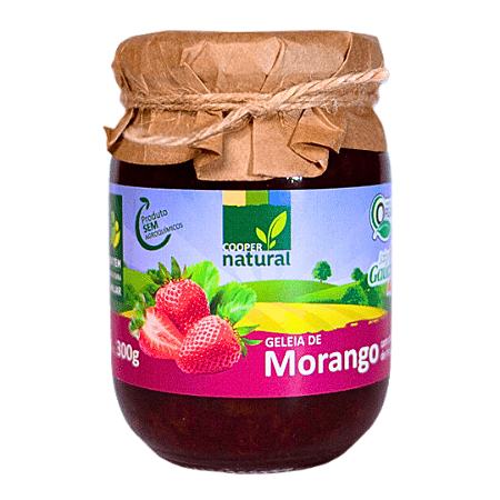 Geleia De Morango Com Pedaços Orgânica Coopernatural 300 g