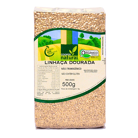 Linhaça Dourada Orgânica À Vácuo Coopernatural 500 g
