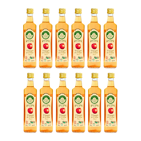 Kit 12 Vinagre De Maçã Orgânico Acidez 4,2% São Francisco 500 ml