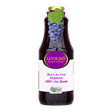 Suco De Uva Bordô Integral Orgânico Uva'Só 1 L