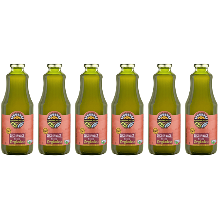 Kit 6 Suco De Maçã Integral Orgânico Organovita 1 L
