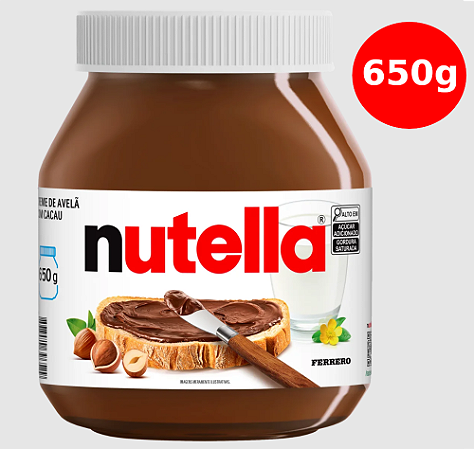 Nutella 650g Creme de Avelã com Cacau Ferrero Nutela