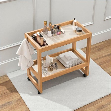 Carrinho Multiuso Organizador Manicure Pérola