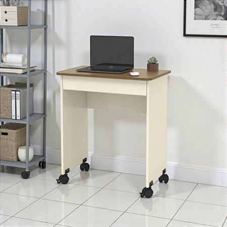 Mesa Escrivaninha Para Computador Off White Freijó