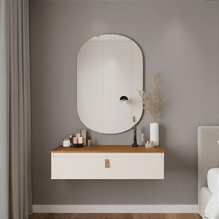 Penteadeira Suspensa Camarim Quarto Off White Nature