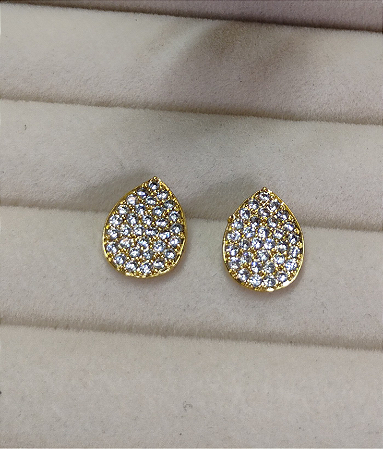 Brinco Gota em Zircônia