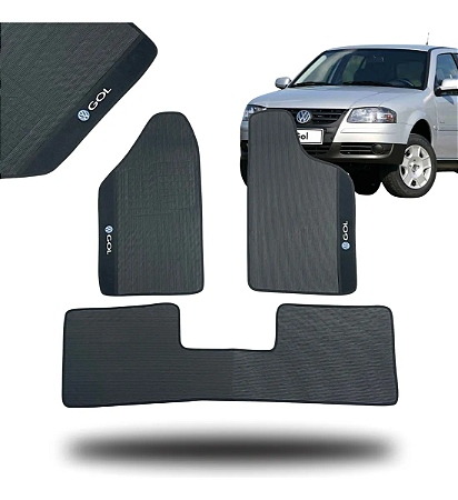 Tapete Emborrachado Carro Personalizado Gol G2 ao G4 Bordado