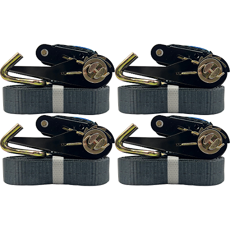 Kit 4 Jogos Cinta Catraca De Amarração Carga 800kg 5m Forte - Preto