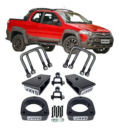 Kit Lift Suspensão Levantar Fiat Strada Ano 1998 A 2019