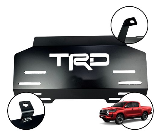 Protetor Peito De Aço Hilux 2016 A 2023 Trd Preto
