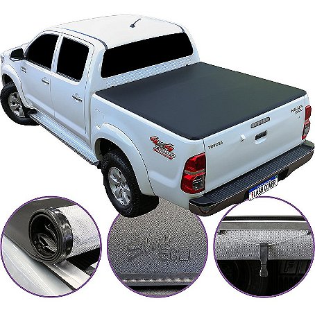 Capota Marítima Flash Cover Hilux 2005 Até 2015 + Par Suporte Brinde