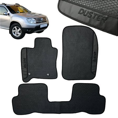 Tapete Automotivo Duster 2012 Até 2015 Personalizado 3 Peças All Black