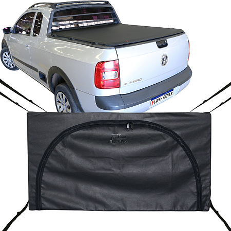 Bolsa Caçamba Ecobag Flash Cover Saveiro Protege Sua Carga 296L Preto