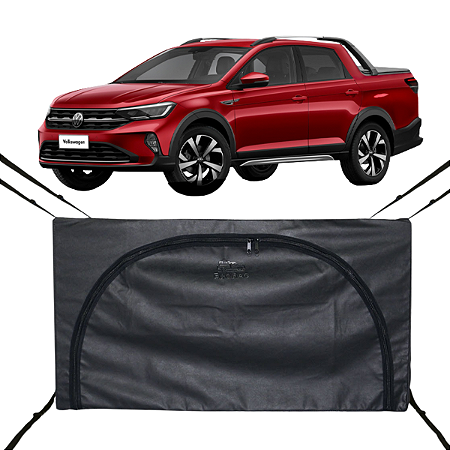 Bolsa Caçamba Ecobag Flash Cover Saveiro Cross Dupla Protege Sua Carga 296L Preto