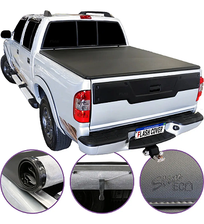 Capota Marítima Flash Cover S10 Dupla 1996 Até 2011 Trek + Par Suporte