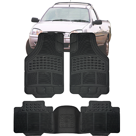 Tapete Automotivo Carpete Borracha Pvc Reforçado Com Tunel Courier