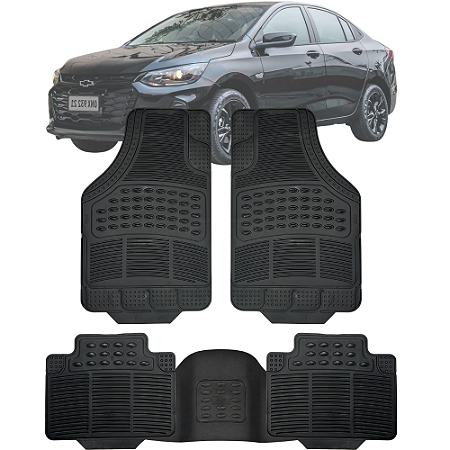 Tapete Automotivo Carpete Borracha Pvc Reforçado Com Tunel Onix Sedan