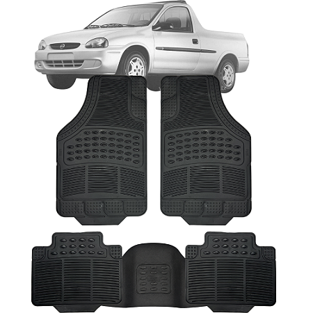 Tapete Automotivo Carpete Borracha Pvc Reforçado Com Tunel Picape Corsa