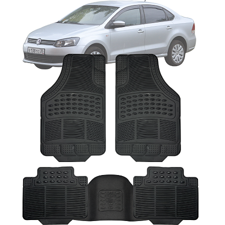 Tapete Automotivo Carpete Borracha Pvc Reforçado Com Tunel Polo Sedan