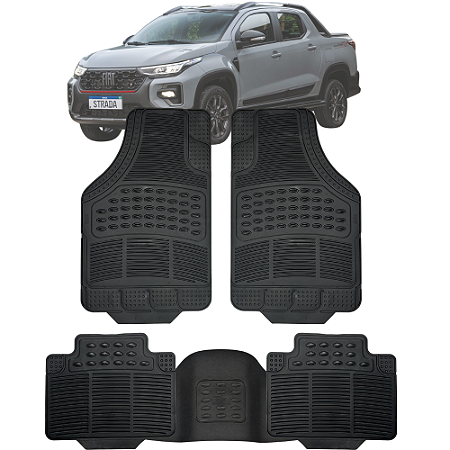 Tapete Automotivo Carpete Borracha PVC Reforçado Com Tunel Nova Strada