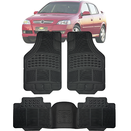 Jogo Tapete Automotivo Carpete PVC Borracha Reforçado Com Tunel Astra