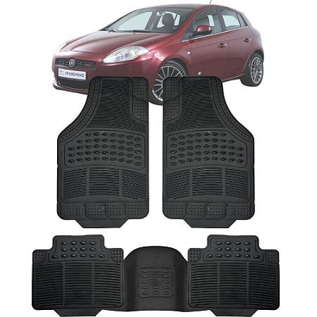 Tapete Automotivo Carpete PVC Borracha Reforçado Com Tunel Fiat Bravo