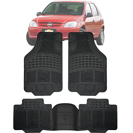 Tapete Automotivo Carpete PVC Borracha Preto Reforçado Com Tunel Celta