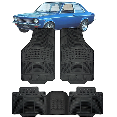 Tapete Automotivo Carpete PVC Borracha Reforçado Com Tunel Chevette
