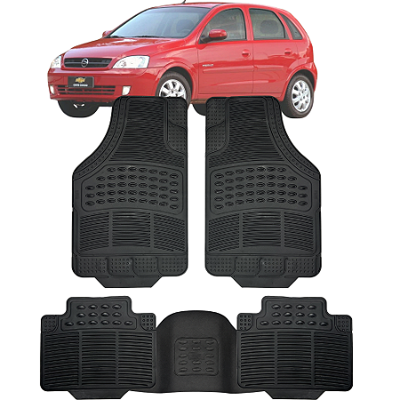 Tapete Automotivo Carpete Borracha PVC Reforçado Com Tunel Corsa Hatch
