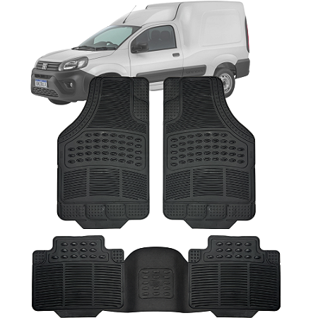 Tapete Automotivo Carpete Borracha PVC Reforçado Com Tunel Fiat Fiorino