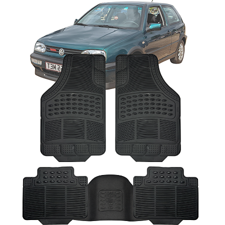 Tapete Automotivo Carpete Borracha Reforçado Com Tunel Golf Até 1998