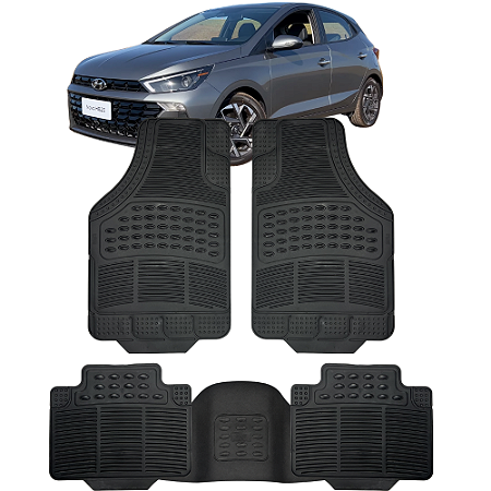 Tapete Automotivo Carpete Borracha PVC Reforçado Com Tunel Hb20 Hatch