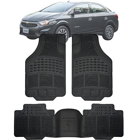 Jogo Tapete Automotivo Carpete Borracha PVC Reforçado Com Tunel Prisma
