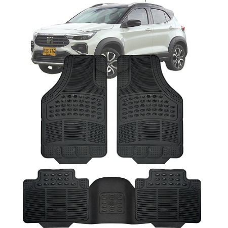 Tapete Automotivo Carpete Borracha PVC Reforçado Com Tunel Fiat Pulse