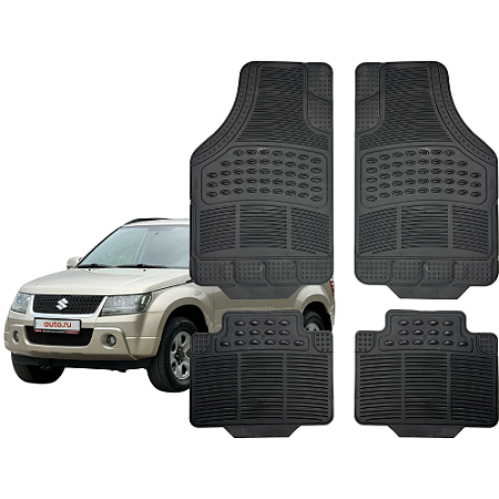 Jogo Tapete Automotivo Universal 4 peças Borracha Suzuki Grand Vitara