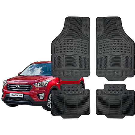 Jogo de Tapete Automotivo Universal 4 Peça PVC Borracha Hyundai Creta