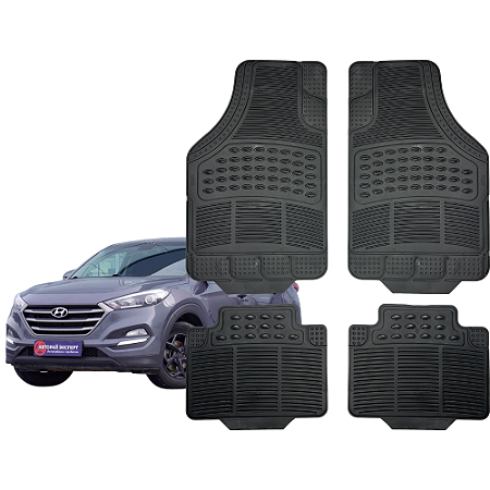 Jogo de Tapete Automotivo Universal 4 Peça PVC Borracha Hyundai Tucson