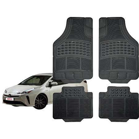 Jogo de Tapete Automotivo Universal 4 Peça Preto Borracha Toyota Prius