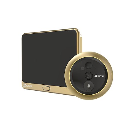Smart Campainha Olho Magico Wifi Com Alexa Ezviz Cs-dp2c GOLD