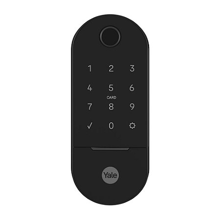 Fechadura Digital LIA Rolete Preto Fosco - biometria senha chave