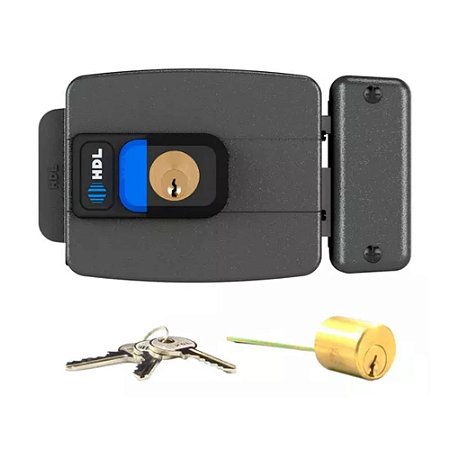 Fechadura Elétrica Portão HDL C90 Dupla - Botão Abre p/ Dentro