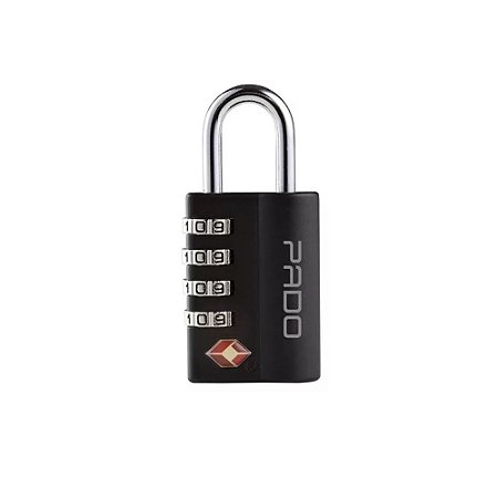 Cadeado Pado Sm Executive Tsa 4 Segredos Preto Mala Viagem