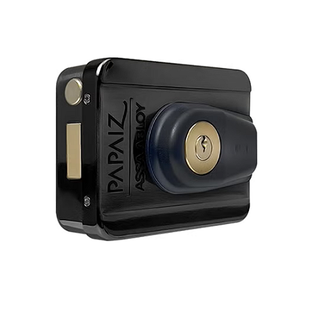 Fechadura Elétrica/Digital P/ Portão abre Tag e Chave Papaiz - Preta