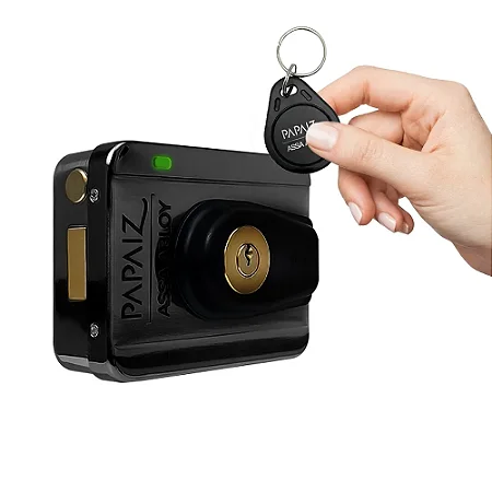 Fechadura Elétrica P/ portão Com Leitor Rfid EML300 - Papaiz Preta