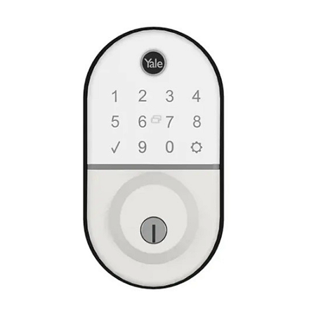 Fechadura Digital Yale Compact Rolete Branca Biometria Senha