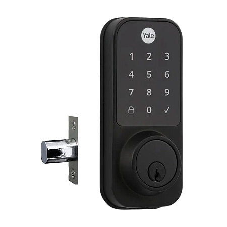 Fechadura Digital YDD 120 Preta porta Externa senha e chave