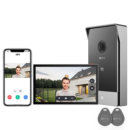 Vídeo Porteiro HP5 Ezviz FullHD Tela Touch 7 Bivolt IP65